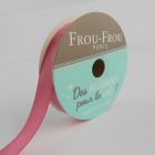 Bobinette Ruban Satin double face Frou-Frou Rose poudre - 9 mm x 6 mètres