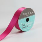 Bobinette Ruban Satin double face Frou-Frou Fushia - 16 mm x 6 mètres