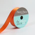 Bobinette Ruban Satin double face Frou-Frou Orange flamboyant - 16 mm x 6 mètres