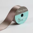 Bobinette Ruban Satin double face Frou-Frou Taupe - 25 mm x 5 mètres