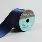 Bobinette Ruban Satin double face Frou-Frou Navy - 38 mm x 4 mètres