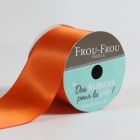 Bobinette Ruban Satin double face Frou-Frou Orange flamboyant - 38 mm x 4 mètres