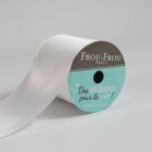 Bobinette Ruban Satin double face Frou-Frou Neige - 50 mm x 4 mètres