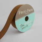 Bobinette Ruban Gros grain Frou-Frou Brun - 16 mm x 6 mètres