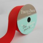 Bobinette Ruban Gros grain Frou-Frou Coquelicot - 25 mm x 5 mètres