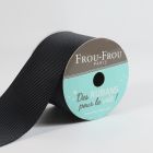 Bobinette Ruban Gros grain Frou-Frou Noir de jais - 38 mm x 4 mètres