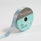 Ruban Satin étoile Frou-Frou Eucalyptus - 9 mm x 5 mètres