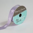 Bobinette Ruban Gros grain Etoile Frou-Frou Violet sage - 16 mm x 4 mètres