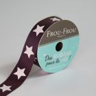 Bobinette Ruban Gros grain Etoile Frou-Frou Prune delicate - 16 mm x 4 mètres