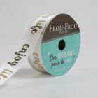 Ruban Satin Enjoy Life Frou-Frou Neige - 16 mm x 4 mètres