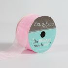 Bobinette Ruban Organza Frou-Frou Pétale de rose - 25 mm x 8 mètres