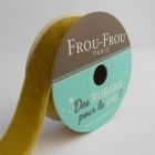 Bobinette Ruban Velours uni Frou-Frou Poussière d'or - 16 mm x 1,5 mètres