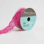 Bobinette Ruban Dentelle Frou-Frou Fuchsia - 22 mm x 4 mètres