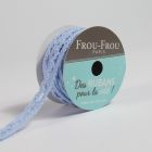 Bobinette Ruban Dentelle Frou-Frou Céleste - 10 mm x 4 mètres