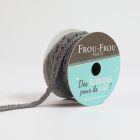 Bobinette Ruban Dentelle Frou-Frou Ciel d'orage - 10 mm x 4 mètres