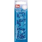 Prym 30 Boutons pression Color Snaps bleu d acier 12,4 mm