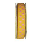 Ruban pois Jaune orangé - bobinette 2m