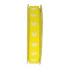 Ruban coeur  Jaune - bobinette 2m