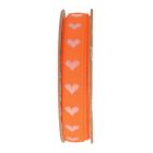 Ruban coeur  Orange - bobinette 2m