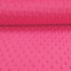 Tissu Minky ultra doux Pois Fuchsia x10cm