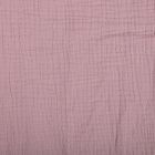 Tissu Double gaze de coton uni Vieux rose - Par 10 cm