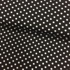 Tissu Coton imprimé Noir Pois 8 mm Blancs - Par 10 cm