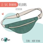 Kit Couture Craftine Sac Banane Moondy Velours Vert d'eau