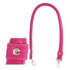 Anses de sac Rose fuchsia avec mousquetons métaliques 60 cm