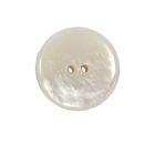 Bouton nacré plat Kate 22 mm - Blanc