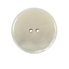 Bouton nacré plat Kate 27 mm - Blanc