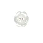 Bouton Yves fleur 15 mm - Blanc