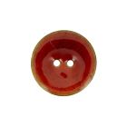 Bouton en bois brillant 30 mm - Rouge