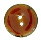 Bouton en bois brillant 40 mm - Orange