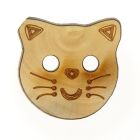 Bouton bois tête de chat - 32 mm