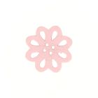 Bouton fleur en bois 20 mm - Rose clair