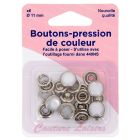 Boutons pressions 11 mm Perle x6