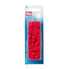 Prym 30 Boutons pression Color Snaps rouge 12,4 mm