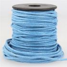 Cordon aspect cuir 2 mm Bleu x1m