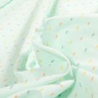 Tissu Coton imprimé LittleBird Pointillés plumetis sur fond Vert menthe