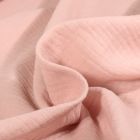 Tissu Double gaze uni Bio Rose clair