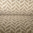 Tissu Fausse fourrure Teddy Zigzag Ecru sur fond Beige