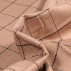 Tissu Gabardine de Viscose à carreaux  Beige