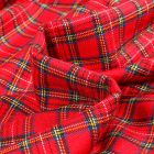 Tissu Tartan Ecossais  British sur fond Rouge