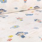 Tissu Doudou Matelots pirates sur fond Blanc cassé