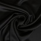 Tissu Crêpe satin mat Noir x10cm