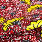 Tissu Wax africain n° 473 Rouge