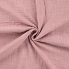 Tissu Double gaze aspect lin uni Vieux rose