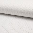 Tissu Broderie anglaise satiné n°550 sur fond Blanc - Par 10 cm