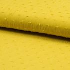 Tissu Plumetis Crépon de viscose Jaune - Par 10 cm