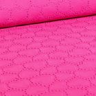 Tissu Broderie anglaise Hearts sur fond Rose fuchsia